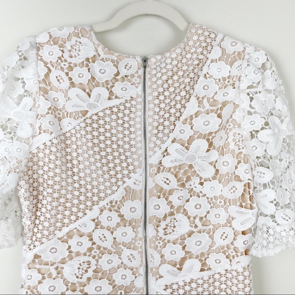 Lulus White Crochet Lace Short Sleeve Mini Dress - Picture 12 of 16